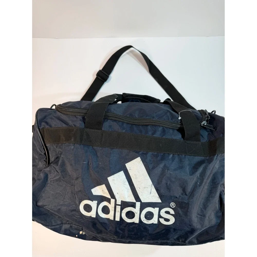 Vintage Adidas New York Yankees Duffel Bag Navy Blue MLB Gym Travel Luggage